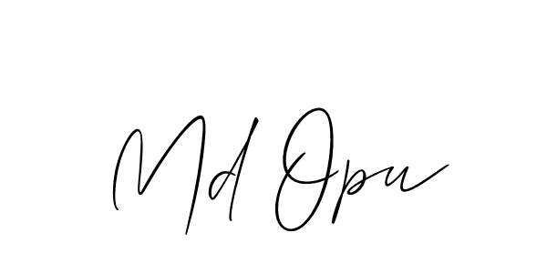 Also we have Md Opu name is the best signature style. Create professional handwritten signature collection using Allison_Script autograph style. Md Opu signature style 2 images and pictures png