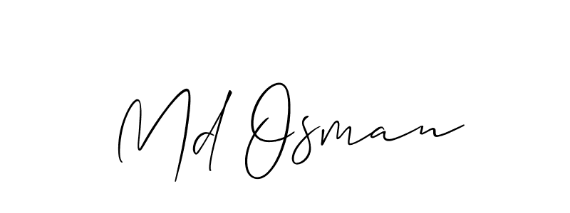 Design your own signature with our free online signature maker. With this signature software, you can create a handwritten (Allison_Script) signature for name Md Osman. Md Osman signature style 2 images and pictures png