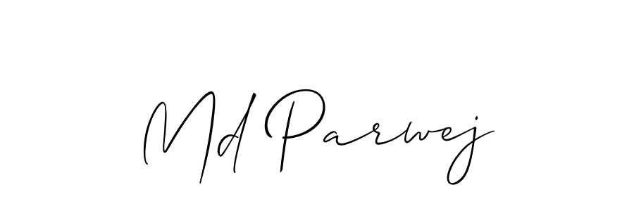 Use a signature maker to create a handwritten signature online. With this signature software, you can design (Allison_Script) your own signature for name Md Parwej. Md Parwej signature style 2 images and pictures png