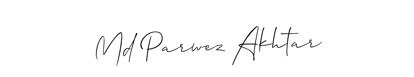 How to Draw Md Parwez Akhtar signature style? Allison_Script is a latest design signature styles for name Md Parwez Akhtar. Md Parwez Akhtar signature style 2 images and pictures png