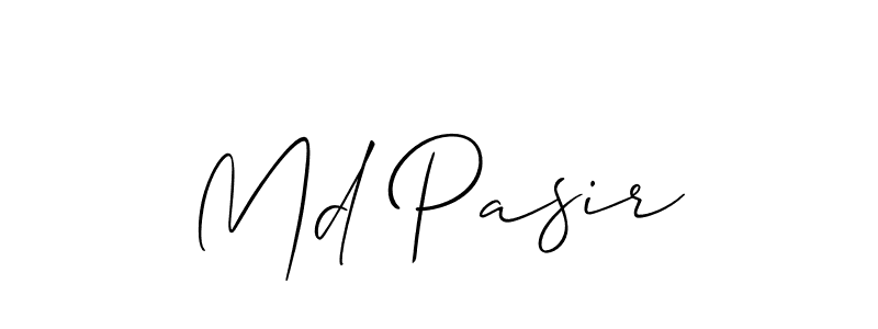 Similarly Allison_Script is the best handwritten signature design. Signature creator online .You can use it as an online autograph creator for name Md Pasir. Md Pasir signature style 2 images and pictures png