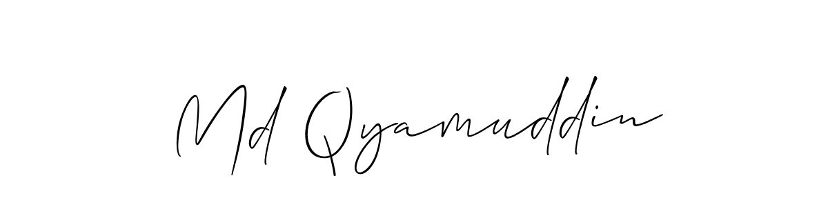 Allison_Script is a professional signature style that is perfect for those who want to add a touch of class to their signature. It is also a great choice for those who want to make their signature more unique. Get Md Qyamuddin name to fancy signature for free. Md Qyamuddin signature style 2 images and pictures png