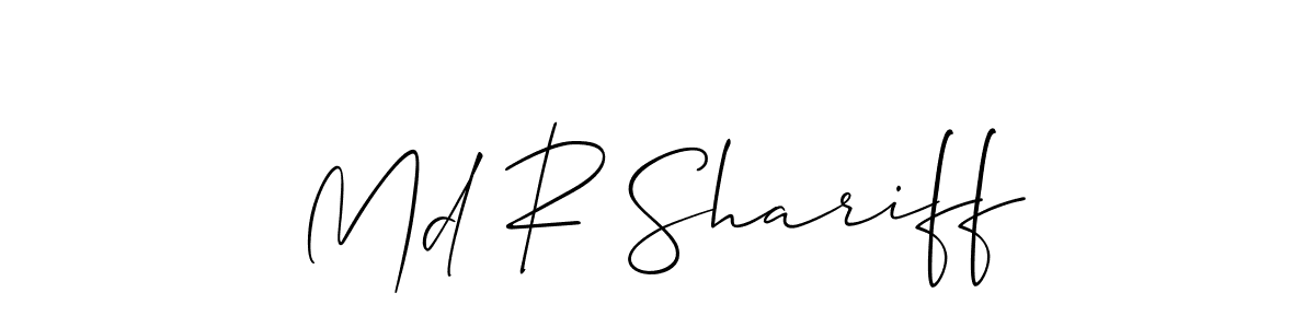 This is the best signature style for the Md R Shariff name. Also you like these signature font (Allison_Script). Mix name signature. Md R Shariff signature style 2 images and pictures png