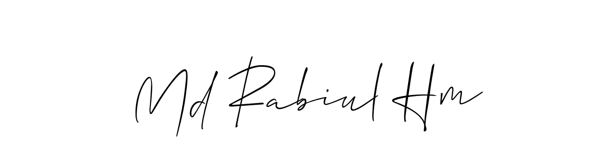 How to Draw Md Rabiul Hm signature style? Allison_Script is a latest design signature styles for name Md Rabiul Hm. Md Rabiul Hm signature style 2 images and pictures png