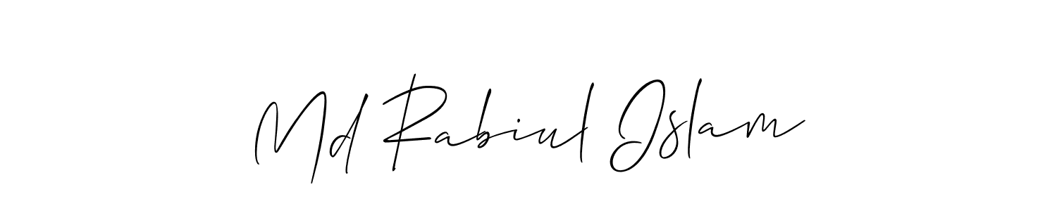 Create a beautiful signature design for name Md Rabiul Islam. With this signature (Allison_Script) fonts, you can make a handwritten signature for free. Md Rabiul Islam signature style 2 images and pictures png