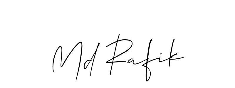 Make a beautiful signature design for name Md Rafik. With this signature (Allison_Script) style, you can create a handwritten signature for free. Md Rafik signature style 2 images and pictures png