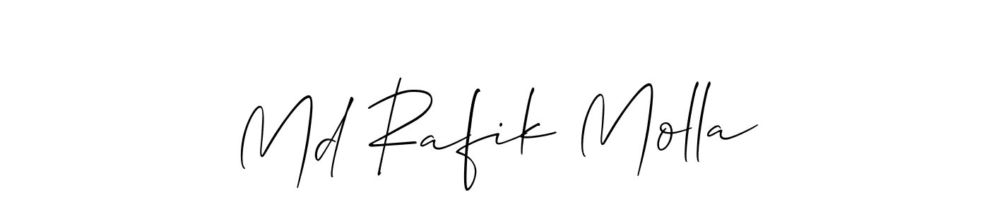 How to make Md Rafik Molla signature? Allison_Script is a professional autograph style. Create handwritten signature for Md Rafik Molla name. Md Rafik Molla signature style 2 images and pictures png