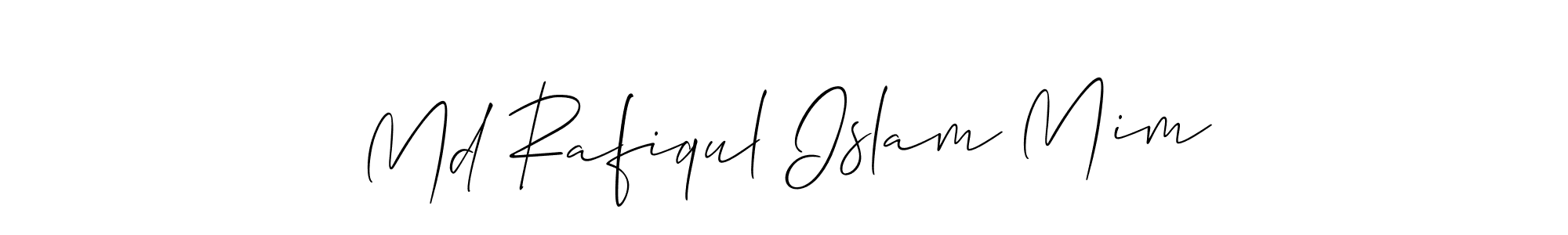 Allison_Script is a professional signature style that is perfect for those who want to add a touch of class to their signature. It is also a great choice for those who want to make their signature more unique. Get Md Rafiqul Islam Mim name to fancy signature for free. Md Rafiqul Islam Mim signature style 2 images and pictures png