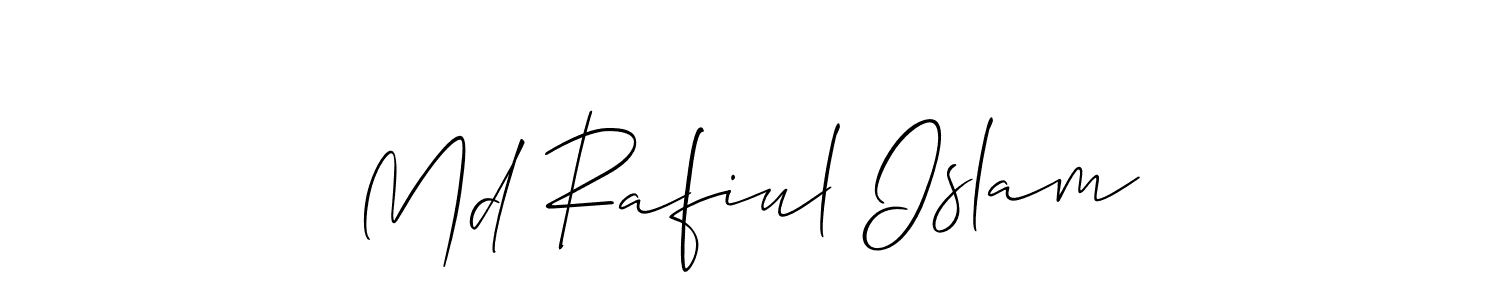 This is the best signature style for the Md Rafiul Islam name. Also you like these signature font (Allison_Script). Mix name signature. Md Rafiul Islam signature style 2 images and pictures png