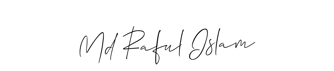 The best way (Allison_Script) to make a short signature is to pick only two or three words in your name. The name Md Raful Islam include a total of six letters. For converting this name. Md Raful Islam signature style 2 images and pictures png