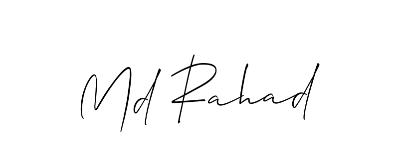 Use a signature maker to create a handwritten signature online. With this signature software, you can design (Allison_Script) your own signature for name Md Rahad. Md Rahad signature style 2 images and pictures png