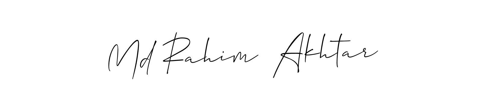 How to make Md Rahim  Akhtar name signature. Use Allison_Script style for creating short signs online. This is the latest handwritten sign. Md Rahim  Akhtar signature style 2 images and pictures png