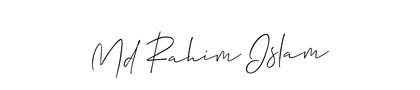 Design your own signature with our free online signature maker. With this signature software, you can create a handwritten (Allison_Script) signature for name Md Rahim Islam. Md Rahim Islam signature style 2 images and pictures png