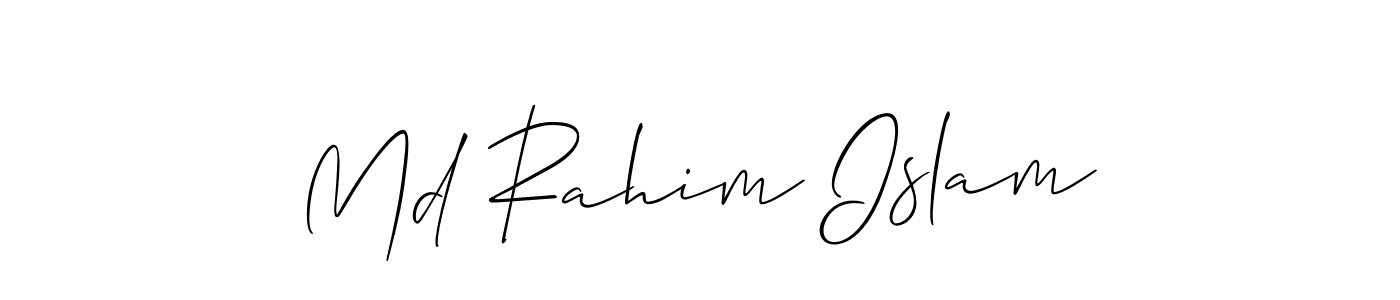 if you are searching for the best signature style for your name Md Rahim Islam. so please give up your signature search. here we have designed multiple signature styles  using Allison_Script. Md Rahim Islam signature style 2 images and pictures png