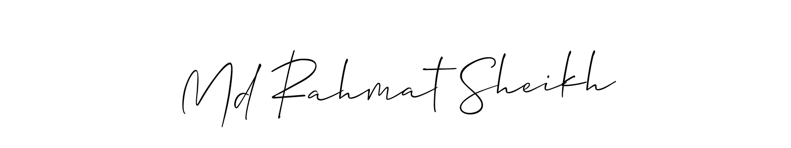 Allison_Script is a professional signature style that is perfect for those who want to add a touch of class to their signature. It is also a great choice for those who want to make their signature more unique. Get Md Rahmat Sheikh name to fancy signature for free. Md Rahmat Sheikh signature style 2 images and pictures png