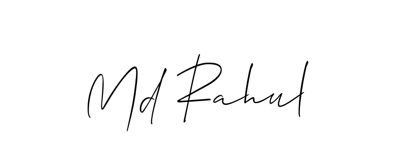 How to make Md Rahul signature? Allison_Script is a professional autograph style. Create handwritten signature for Md Rahul name. Md Rahul signature style 2 images and pictures png