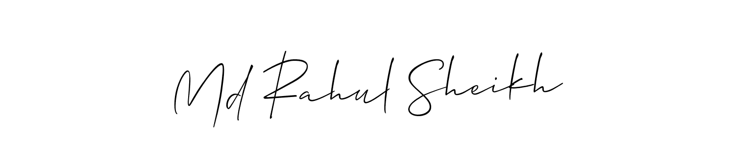 Make a beautiful signature design for name Md Rahul Sheikh. With this signature (Allison_Script) style, you can create a handwritten signature for free. Md Rahul Sheikh signature style 2 images and pictures png