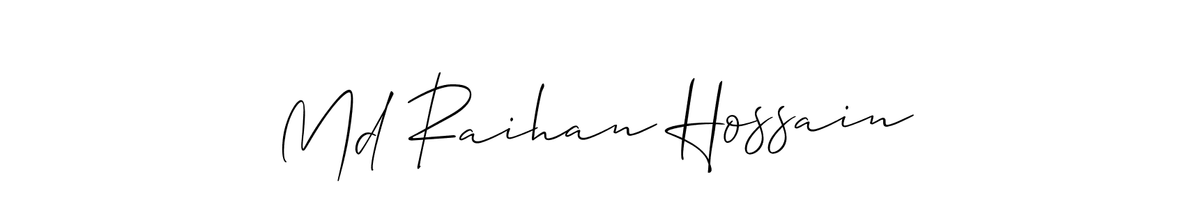 Md Raihan Hossain stylish signature style. Best Handwritten Sign (Allison_Script) for my name. Handwritten Signature Collection Ideas for my name Md Raihan Hossain. Md Raihan Hossain signature style 2 images and pictures png