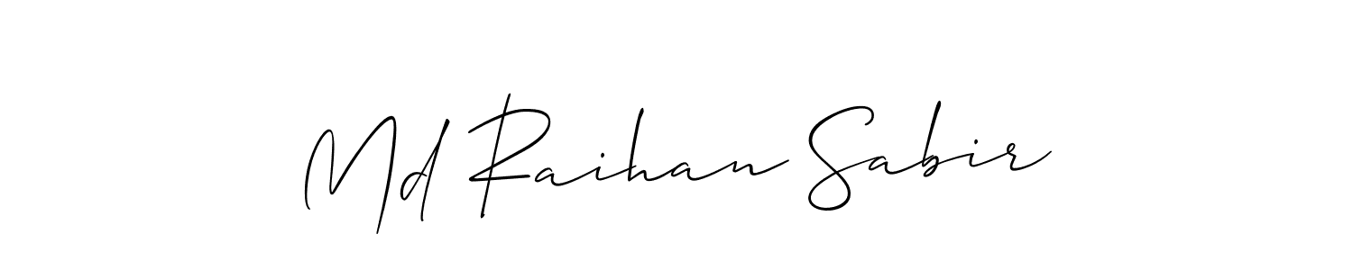 if you are searching for the best signature style for your name Md Raihan Sabir. so please give up your signature search. here we have designed multiple signature styles  using Allison_Script. Md Raihan Sabir signature style 2 images and pictures png