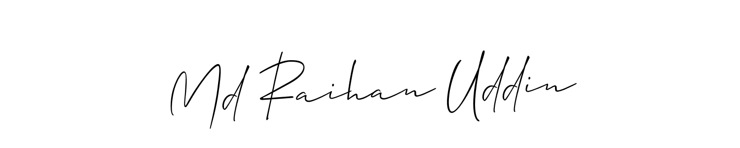 if you are searching for the best signature style for your name Md Raihan Uddin. so please give up your signature search. here we have designed multiple signature styles  using Allison_Script. Md Raihan Uddin signature style 2 images and pictures png