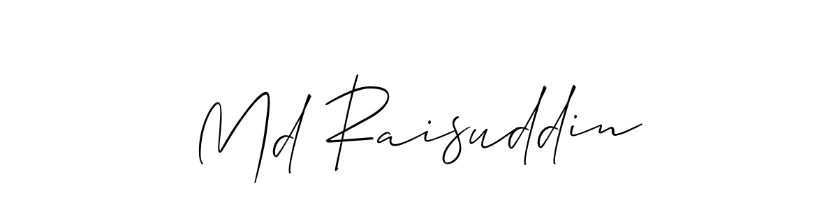 Create a beautiful signature design for name Md Raisuddin. With this signature (Allison_Script) fonts, you can make a handwritten signature for free. Md Raisuddin signature style 2 images and pictures png