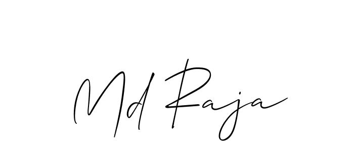 The best way (Allison_Script) to make a short signature is to pick only two or three words in your name. The name Md Raja include a total of six letters. For converting this name. Md Raja signature style 2 images and pictures png