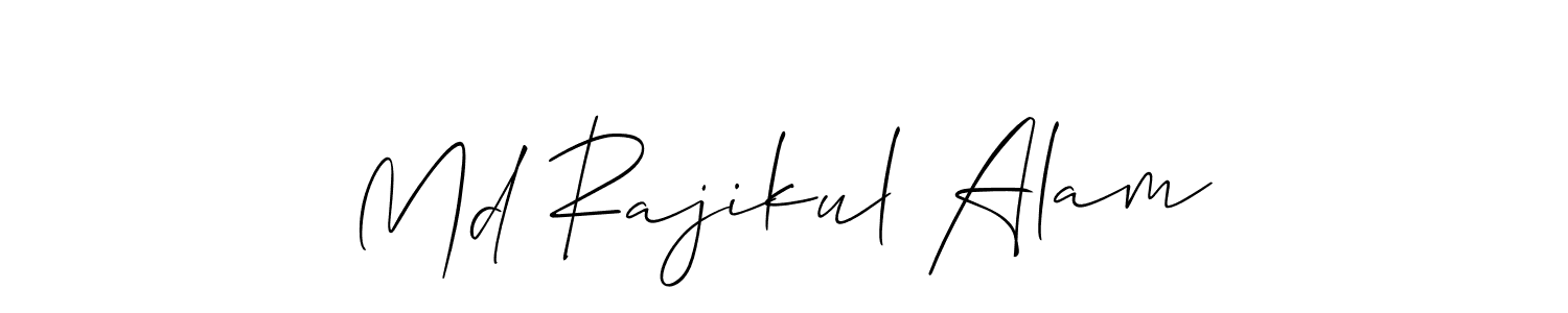 This is the best signature style for the Md Rajikul Alam name. Also you like these signature font (Allison_Script). Mix name signature. Md Rajikul Alam signature style 2 images and pictures png