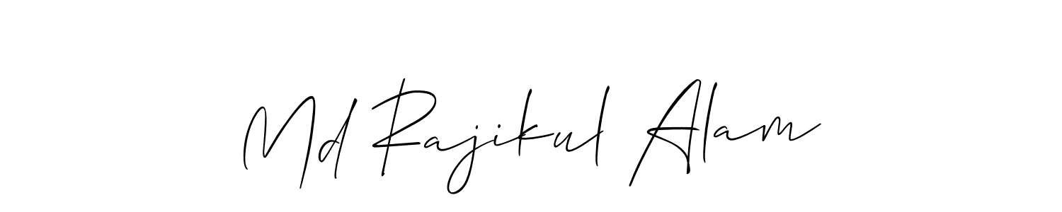 Design your own signature with our free online signature maker. With this signature software, you can create a handwritten (Allison_Script) signature for name Md Rajikul Alam. Md Rajikul Alam signature style 2 images and pictures png