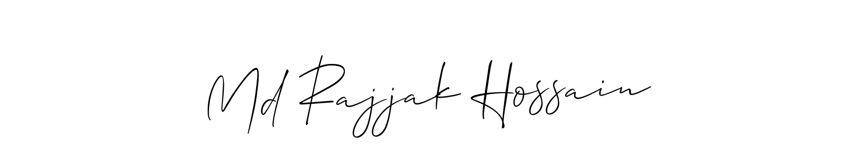 Also You can easily find your signature by using the search form. We will create Md Rajjak Hossain name handwritten signature images for you free of cost using Allison_Script sign style. Md Rajjak Hossain signature style 2 images and pictures png