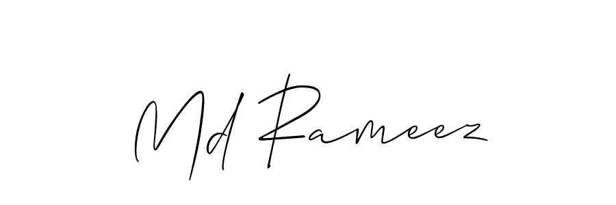 Design your own signature with our free online signature maker. With this signature software, you can create a handwritten (Allison_Script) signature for name Md Rameez. Md Rameez signature style 2 images and pictures png