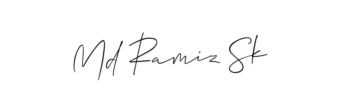 Also we have Md Ramiz Sk name is the best signature style. Create professional handwritten signature collection using Allison_Script autograph style. Md Ramiz Sk signature style 2 images and pictures png