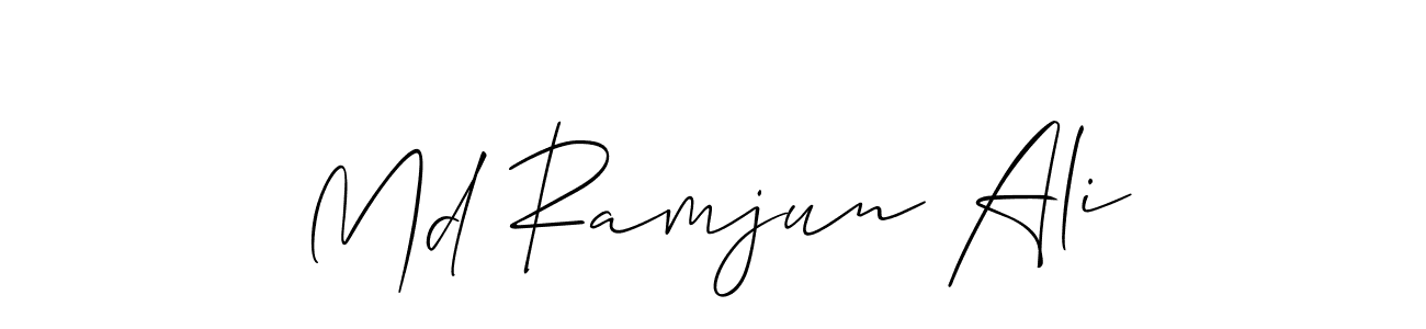 Use a signature maker to create a handwritten signature online. With this signature software, you can design (Allison_Script) your own signature for name Md Ramjun Ali. Md Ramjun Ali signature style 2 images and pictures png