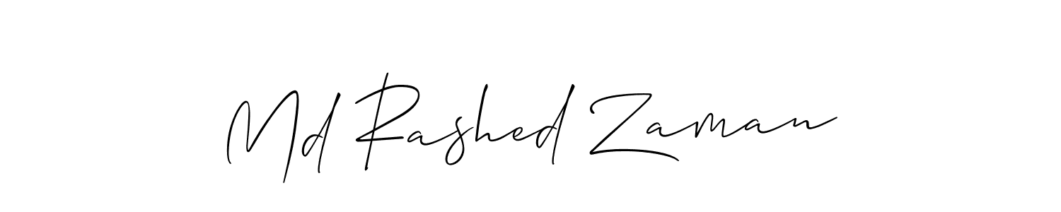 Make a short Md Rashed Zaman signature style. Manage your documents anywhere anytime using Allison_Script. Create and add eSignatures, submit forms, share and send files easily. Md Rashed Zaman signature style 2 images and pictures png