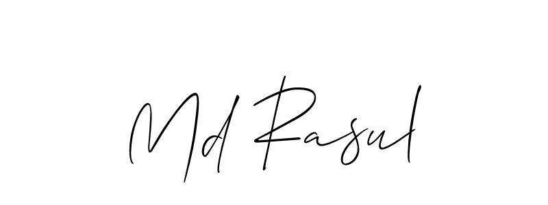 How to make Md Rasul signature? Allison_Script is a professional autograph style. Create handwritten signature for Md Rasul name. Md Rasul signature style 2 images and pictures png