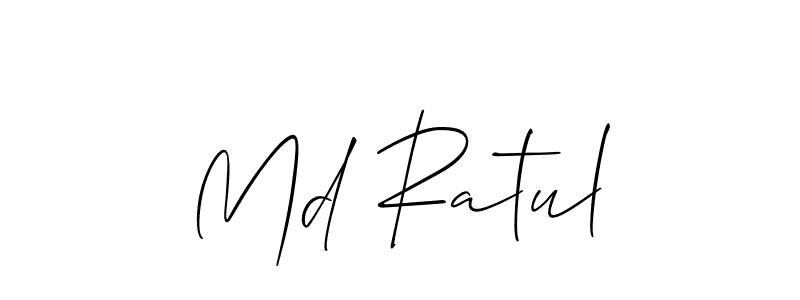 Use a signature maker to create a handwritten signature online. With this signature software, you can design (Allison_Script) your own signature for name Md Ratul. Md Ratul signature style 2 images and pictures png