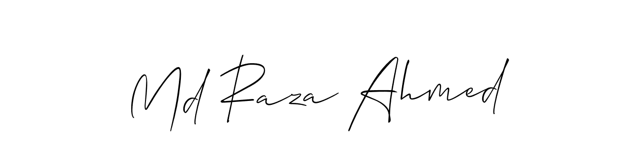 Create a beautiful signature design for name Md Raza Ahmed. With this signature (Allison_Script) fonts, you can make a handwritten signature for free. Md Raza Ahmed signature style 2 images and pictures png