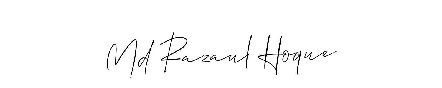 The best way (Allison_Script) to make a short signature is to pick only two or three words in your name. The name Md Razaul Hoque include a total of six letters. For converting this name. Md Razaul Hoque signature style 2 images and pictures png