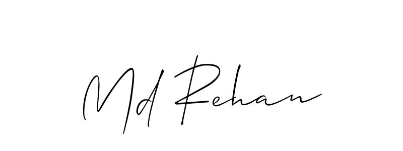 How to Draw Md Rehan signature style? Allison_Script is a latest design signature styles for name Md Rehan. Md Rehan signature style 2 images and pictures png