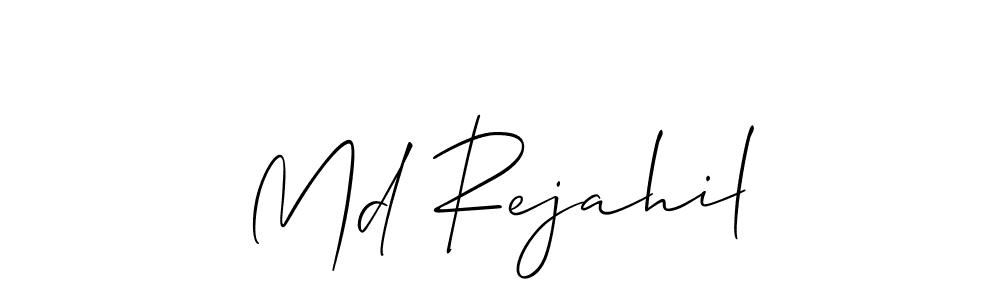 Also we have Md Rejahil name is the best signature style. Create professional handwritten signature collection using Allison_Script autograph style. Md Rejahil signature style 2 images and pictures png