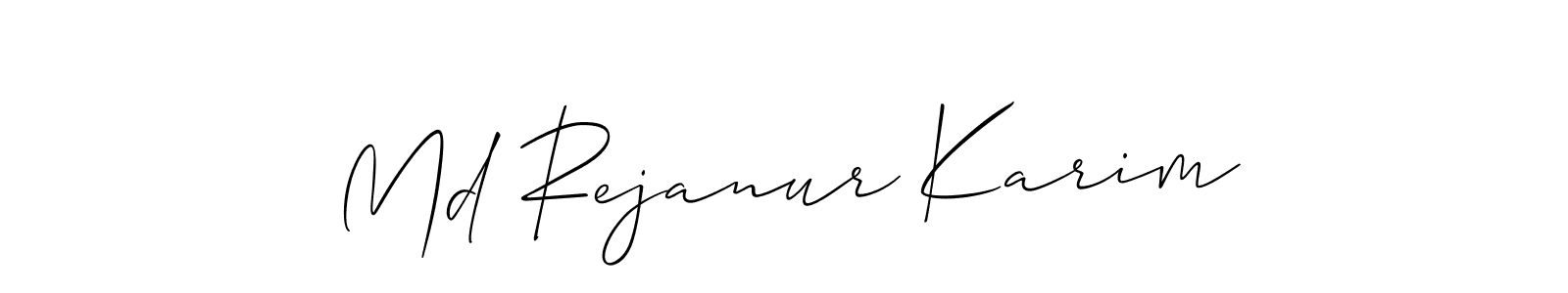 Make a short Md Rejanur Karim signature style. Manage your documents anywhere anytime using Allison_Script. Create and add eSignatures, submit forms, share and send files easily. Md Rejanur Karim signature style 2 images and pictures png