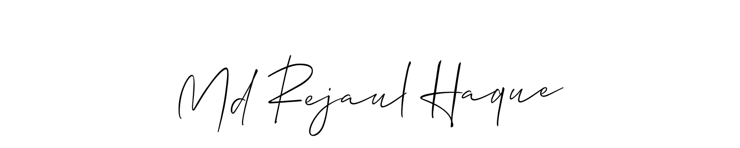 Create a beautiful signature design for name Md Rejaul Haque. With this signature (Allison_Script) fonts, you can make a handwritten signature for free. Md Rejaul Haque signature style 2 images and pictures png