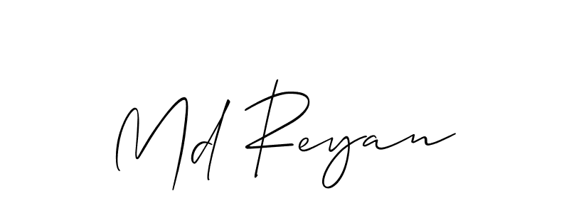 Md Reyan stylish signature style. Best Handwritten Sign (Allison_Script) for my name. Handwritten Signature Collection Ideas for my name Md Reyan. Md Reyan signature style 2 images and pictures png