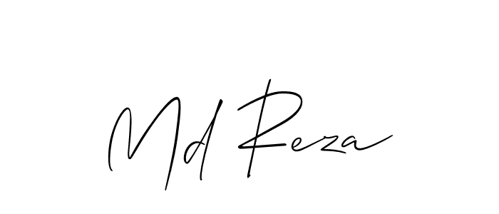 How to make Md Reza name signature. Use Allison_Script style for creating short signs online. This is the latest handwritten sign. Md Reza signature style 2 images and pictures png