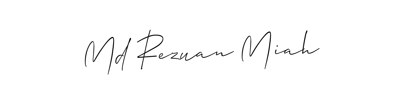 Use a signature maker to create a handwritten signature online. With this signature software, you can design (Allison_Script) your own signature for name Md Rezuan Miah. Md Rezuan Miah signature style 2 images and pictures png