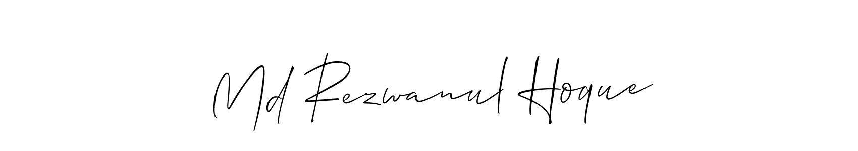 Also You can easily find your signature by using the search form. We will create Md Rezwanul Hoque name handwritten signature images for you free of cost using Allison_Script sign style. Md Rezwanul Hoque signature style 2 images and pictures png
