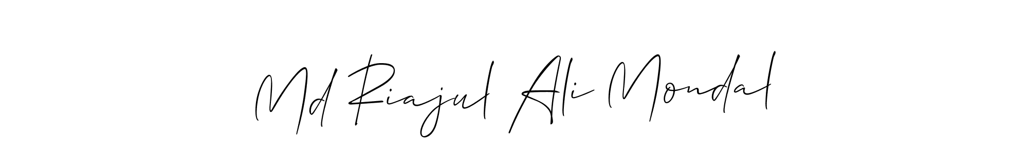 It looks lik you need a new signature style for name Md Riajul Ali Mondal. Design unique handwritten (Allison_Script) signature with our free signature maker in just a few clicks. Md Riajul Ali Mondal signature style 2 images and pictures png