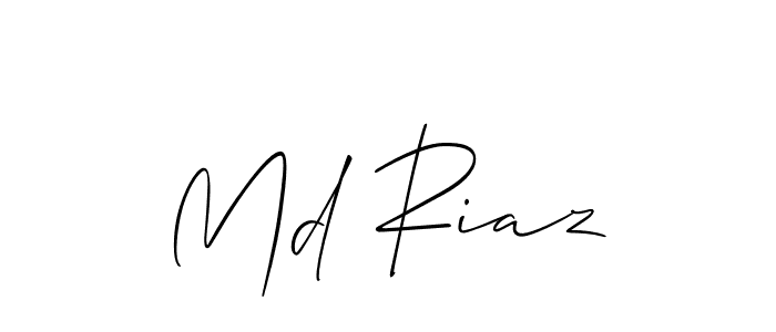 Design your own signature with our free online signature maker. With this signature software, you can create a handwritten (Allison_Script) signature for name Md Riaz. Md Riaz signature style 2 images and pictures png