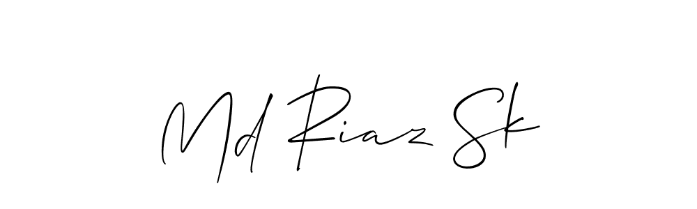 if you are searching for the best signature style for your name Md Riaz Sk. so please give up your signature search. here we have designed multiple signature styles  using Allison_Script. Md Riaz Sk signature style 2 images and pictures png