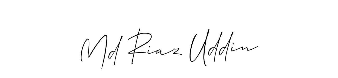 Create a beautiful signature design for name Md Riaz Uddin. With this signature (Allison_Script) fonts, you can make a handwritten signature for free. Md Riaz Uddin signature style 2 images and pictures png