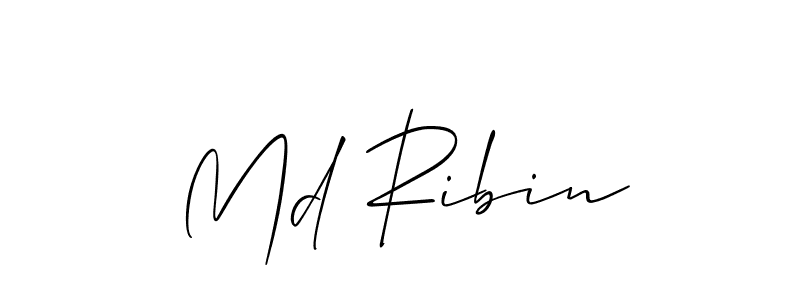 The best way (Allison_Script) to make a short signature is to pick only two or three words in your name. The name Md Ribin include a total of six letters. For converting this name. Md Ribin signature style 2 images and pictures png